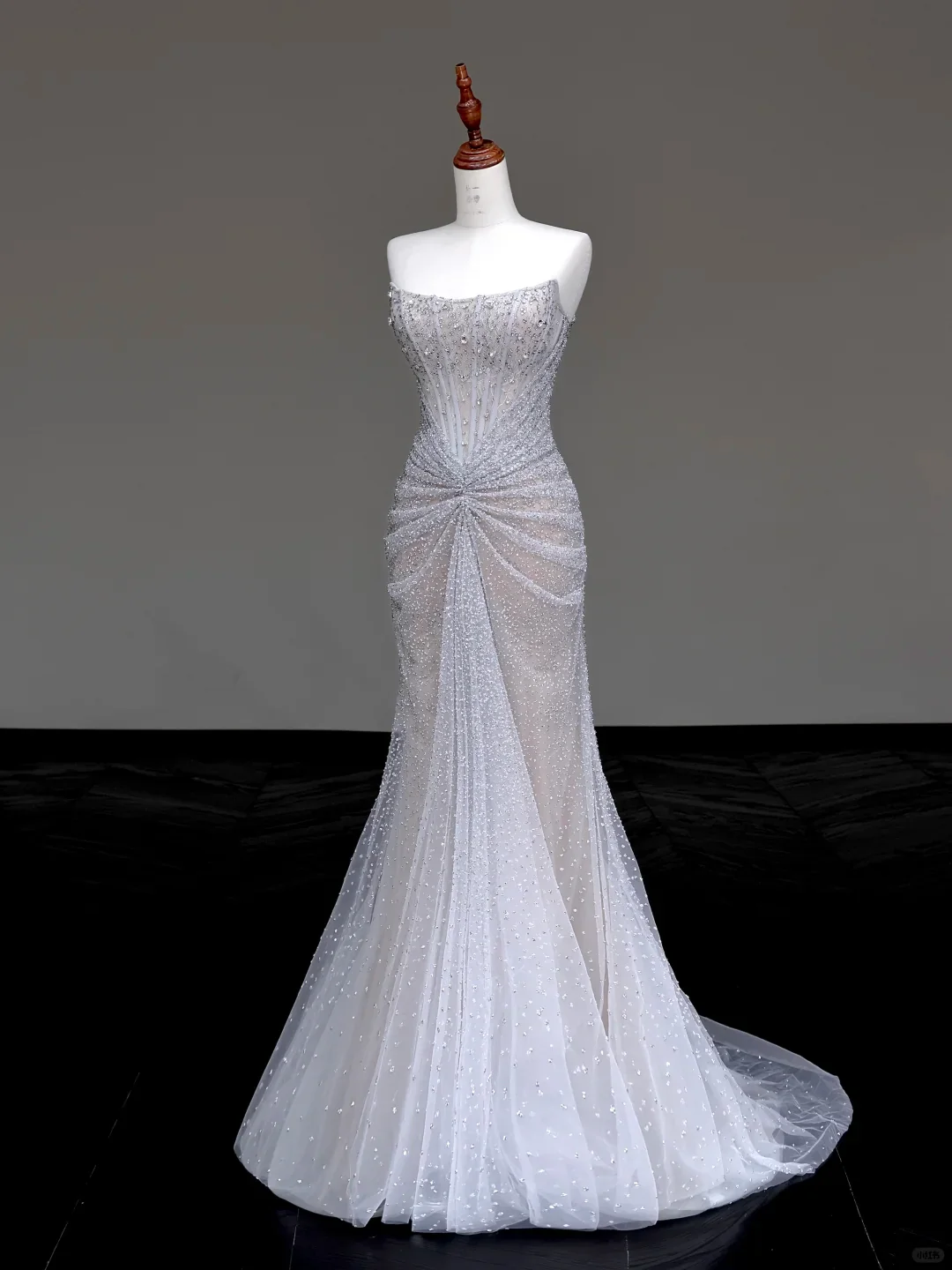 Gorgeous Mermaid Strapless Silver Gray Sequin Long Prom Dresses Graduation Dresses DP655 - Deanwangkt