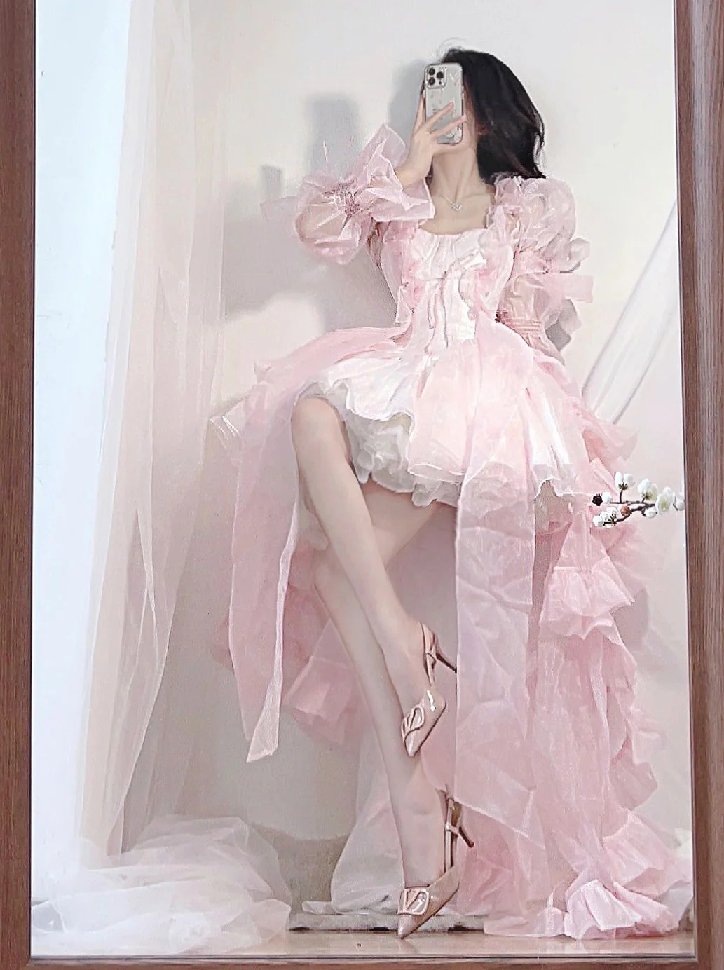 Pretty Ball Gown Short Spaghetti Straps Pink Homecoming Dress Summer Hoco Dresses Cocktail Dress For Senior Teens DP1789 - Deanwangkt