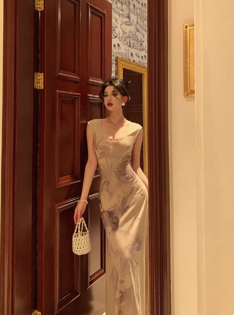 Elegant Sheath Floral Sleeveless 21st Birthday Dress Party Gown Birthday Outfits Birthday Dress Ideas For Women DP545 - Deanwangkt