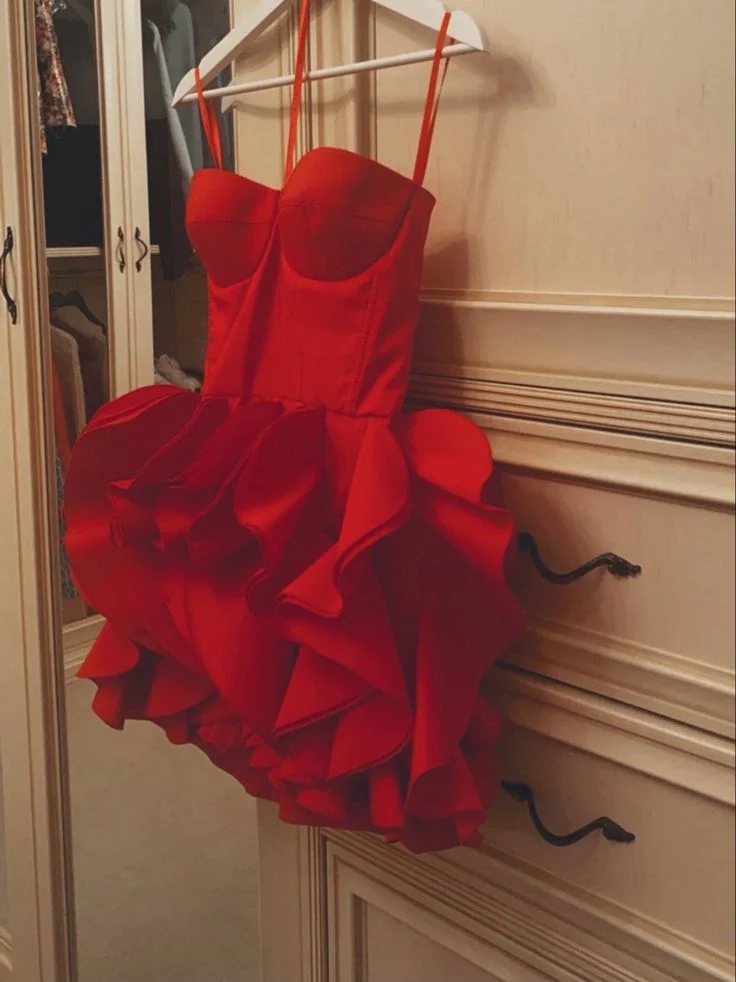 Cute Sheath Sweetheart Red Short Homecoming Dress Summer Middle School Formal Hoco Dresses Cocktail Dress Birthday Outfits W0575 - Deanwangkt