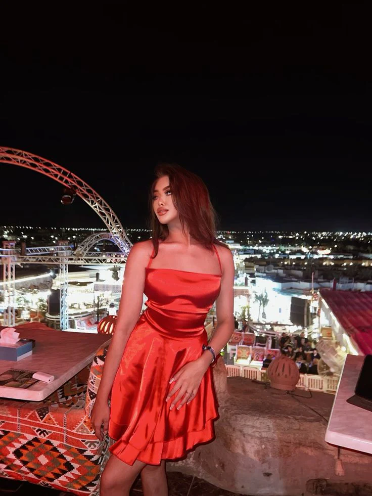 Trendy A line Halter Red Sleeveless Formal Short 8th Grade Baddie Homecoming Dress Summer Middle School Hoco Dresses Cocktail Dress Birthday Outfits W0624 - Deanwangkt