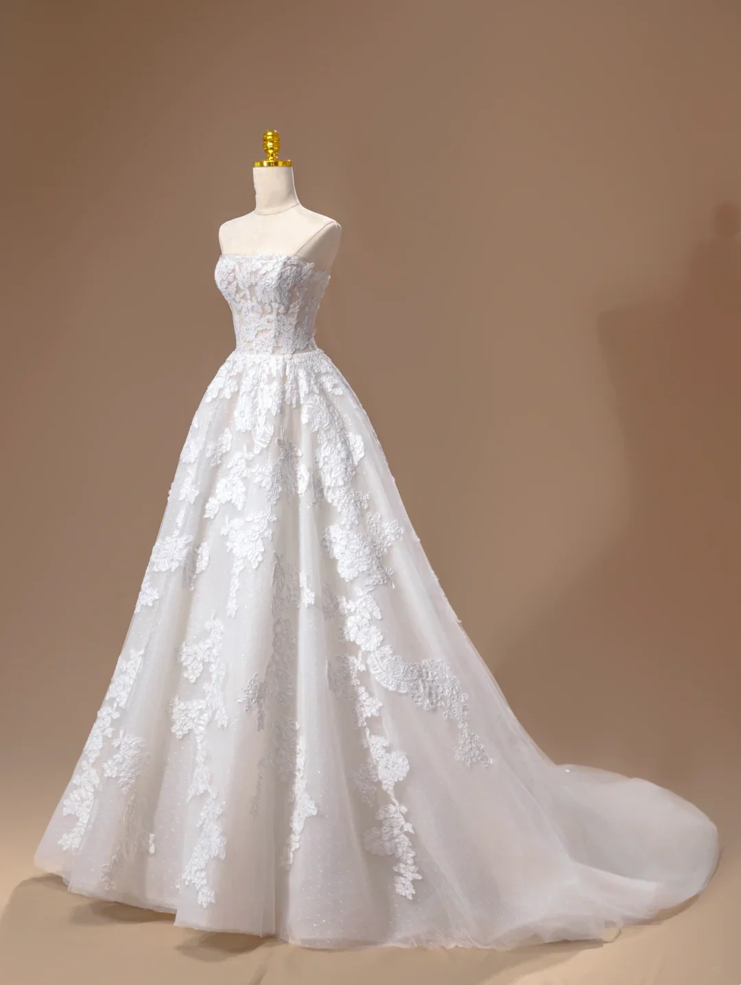 Princess Bridal Dress Ball Gown Sweetheart Lace White Wedding Dress With Appliques Wedding Dresses Modest Wedding Gowns DH1762 - Deanwangkt