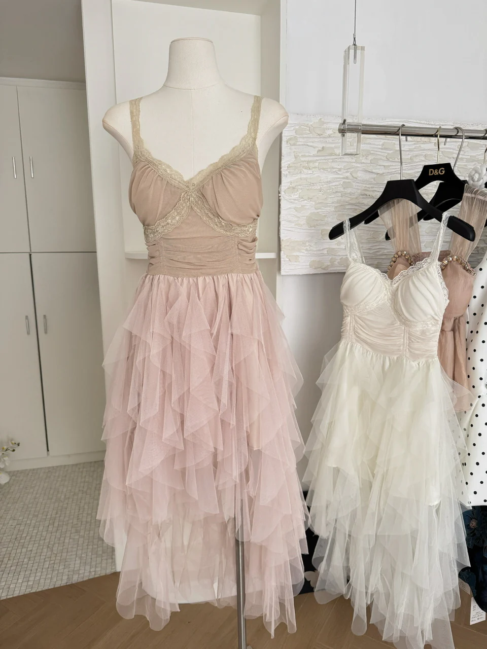 Cute A Line Straps Lace Ruffles Summer Dress Holiday Party Outfits For Girls DP0134 - Deanwangkt