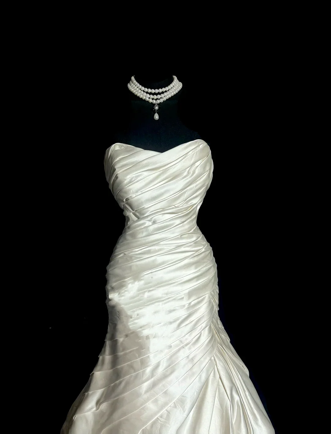 Retro Bridal Dress Mermaid Sweetheart Ivory Satin Long Wedding Dress Retro Wedding Dresses Modest Wedding Gowns DH2645 - Deanwangkt