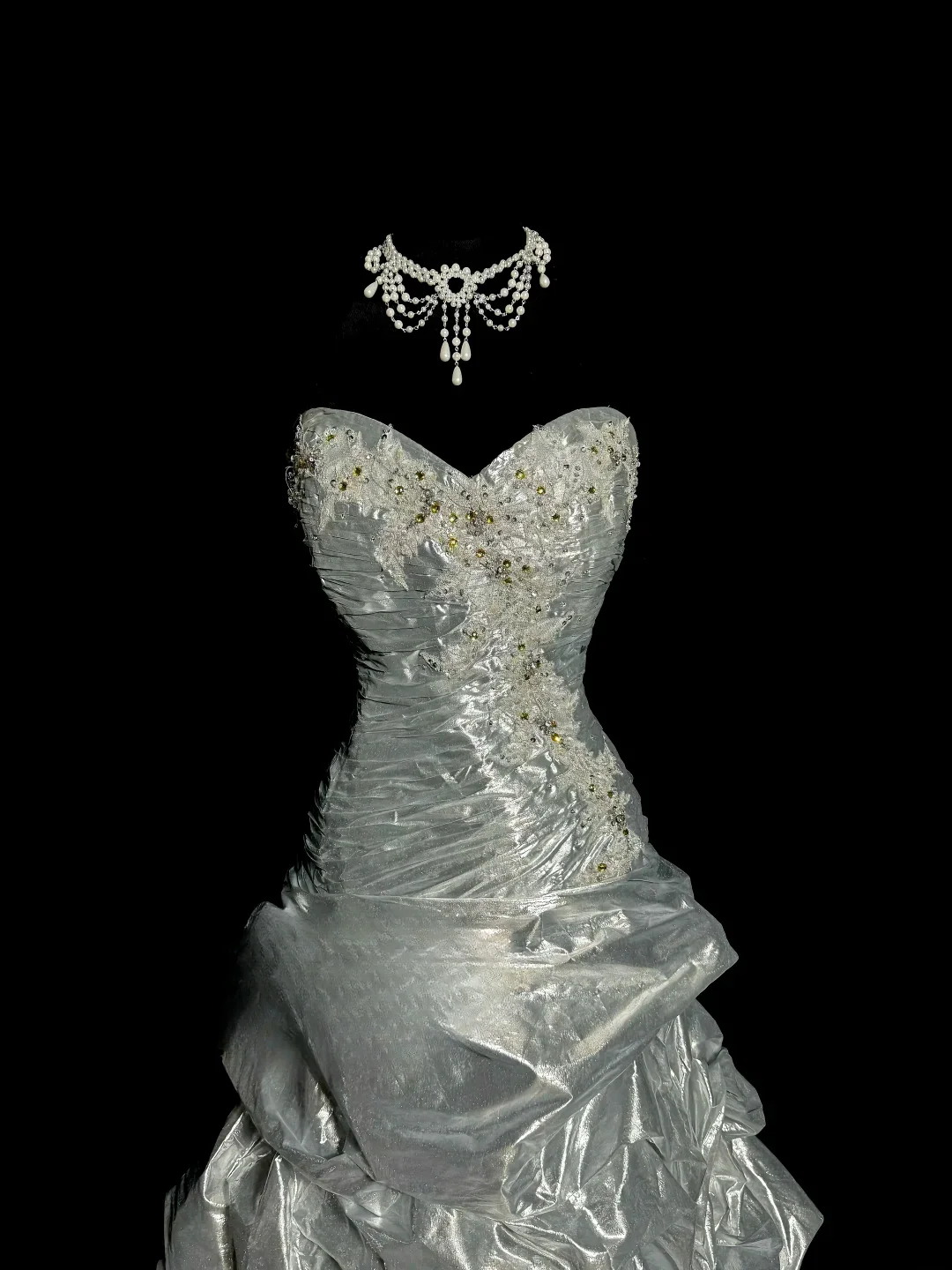 Elegant Ball Gown Sweetheart Silver Satin Long Prom Dresses Party Dress 18th Birthday Outfits Graduation Dresses DH2650 - Deanwangkt