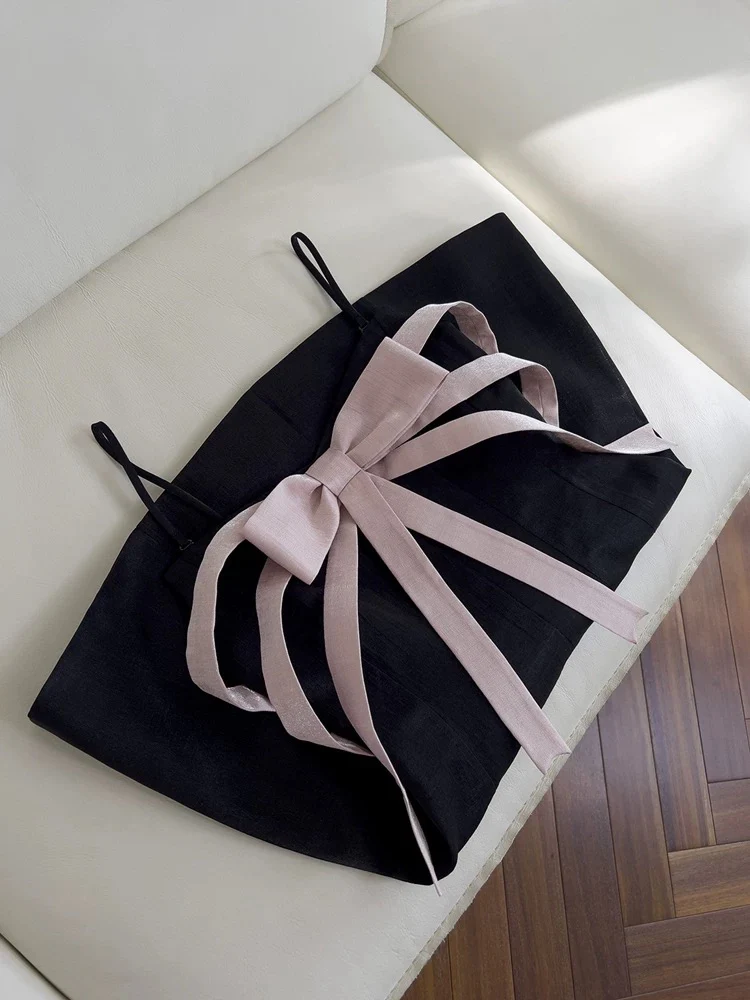 Trendy A line Spaghetti Straps Little Black Dress Formal Short 8th Grade Homecoming Dress Summer Middle School Hoco Dresses Cocktail Dress Birthday Outfits W955 - Deanwangkt