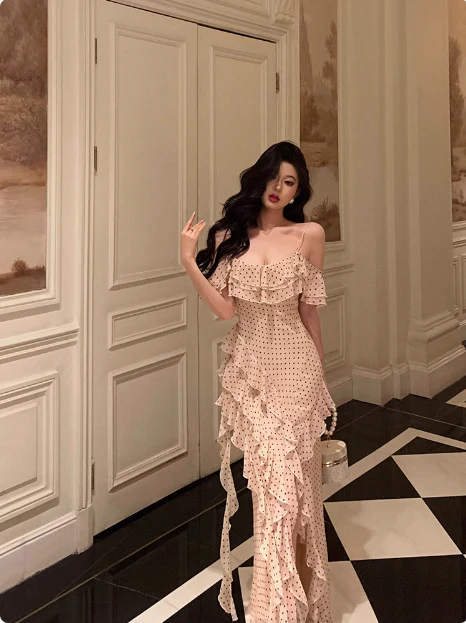 Elegant Mermaid Spaghetti Straps 18th Birthday Dress Party Gown Birthday Outfits Birthday Dress Ideas For Women DP597 - Deanwangkt