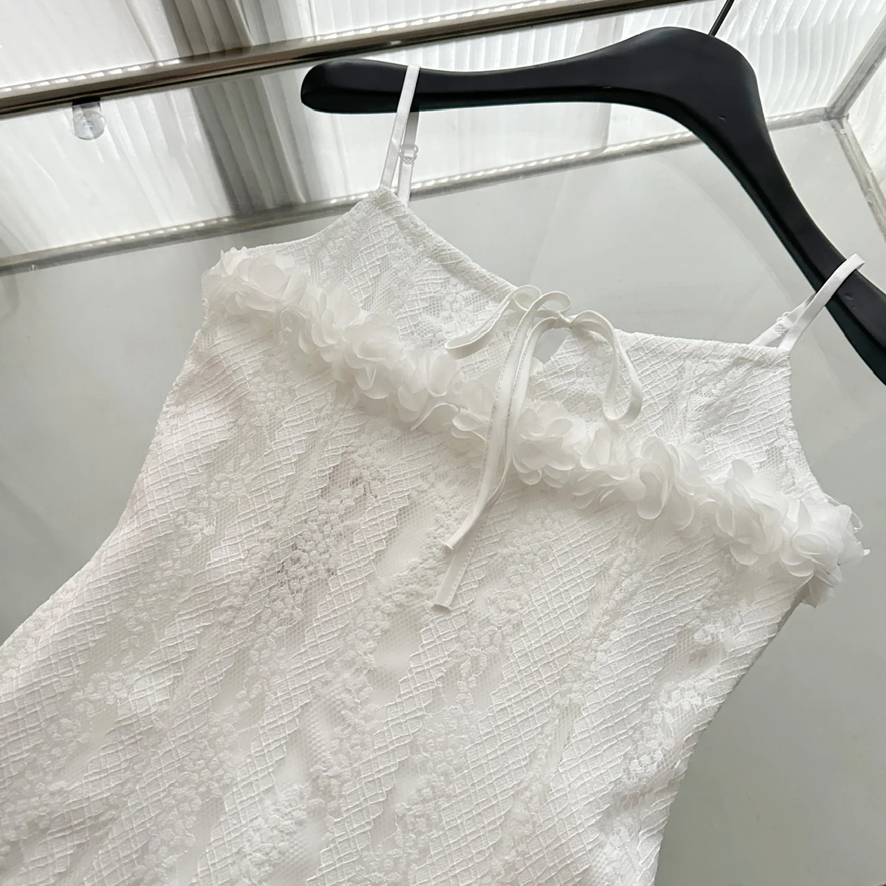 Cute A Line Spaghetti Straps Ivory Lace Summer Dress Holiday Party Outfits For Women DP0100 - Deanwangkt