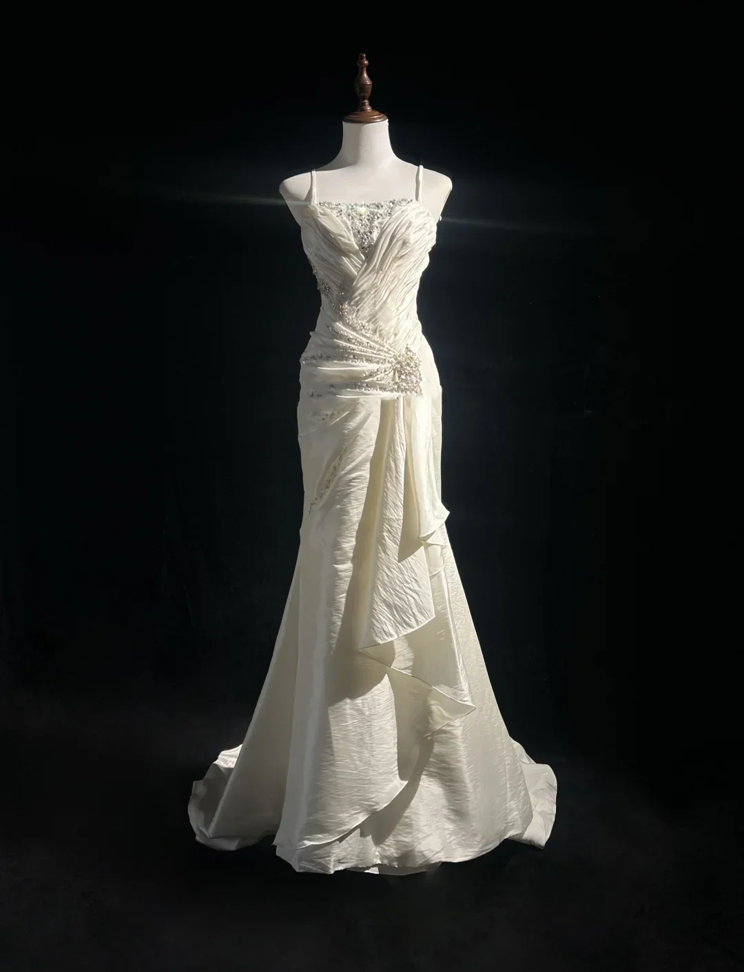 Retro Wedding Dress 1950s 1940s Mermaid Spaghetti Straps Long Wedding Dresses Bridal Gowns Brides Gown DH556 - Deanwangkt