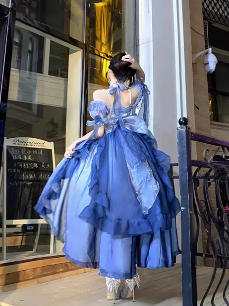 Sexy Ball Gown Off The Shoulder Half Sleeves 21st Birthday Dress Lolita Dress Birthday Outfits DP0213 - Deanwangkt