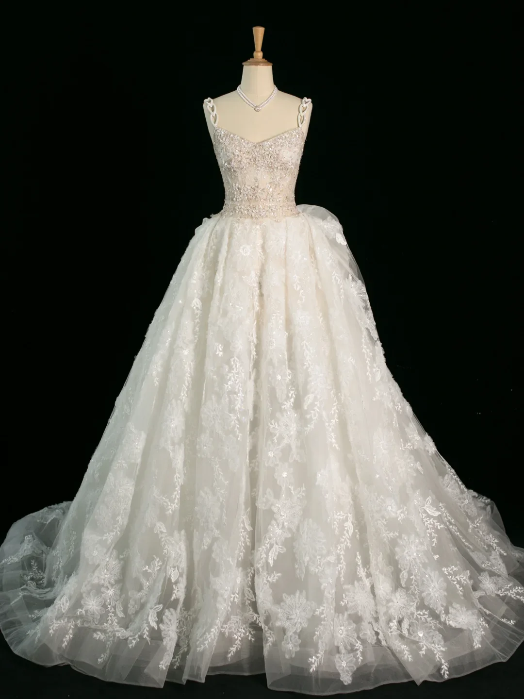 Elegant Wedding Dress Ball Gown Sweetheart Sleeveless White Lace Summer Long Wedding Dresses Bride Dress Bridal Gowns DH381 - Deanwangkt