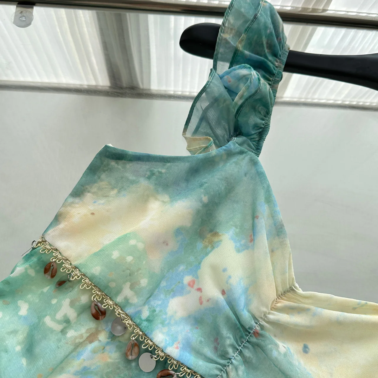 Sexy Mermaid Square Floral Green Summer Dress Holiday Party Outfits For Women DP0126 - Deanwangkt