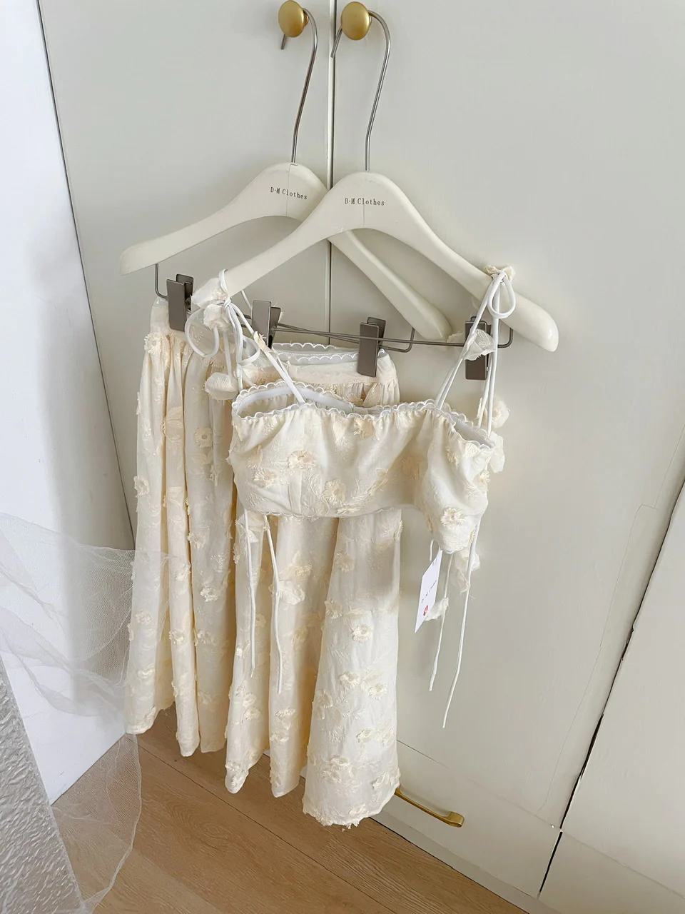 Sexy A line Spaghetti Straps 2 Pieces Summer Dress Holiday Dresses Party Birthday Outfits For Women DP0124 - Deanwangkt