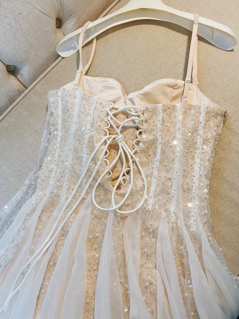 Trendy A line Spaghetti Straps Champagne Formal Short 8th Grade Homecoming Dress Summer Middle School Hoco Dresses Cocktail Dress Birthday Outfits W961 - Deanwangkt