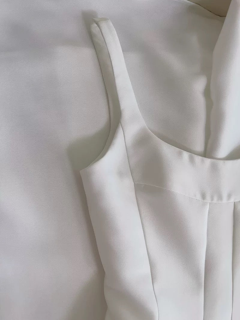 Elegant A line Square Neck Satin Sleeveless Long Evening Party Gowns Evening Formal Dresses Prom Dress W960 - Deanwangkt