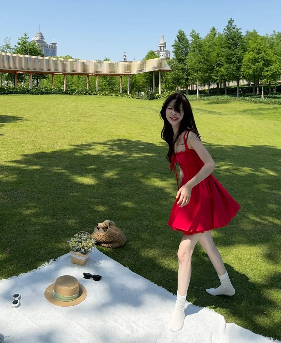 Simple A line Square Neck Red Short Homecoming Dress Summer Hoco Dresses Mini Cocktail Dress DH2469 - Deanwangkt