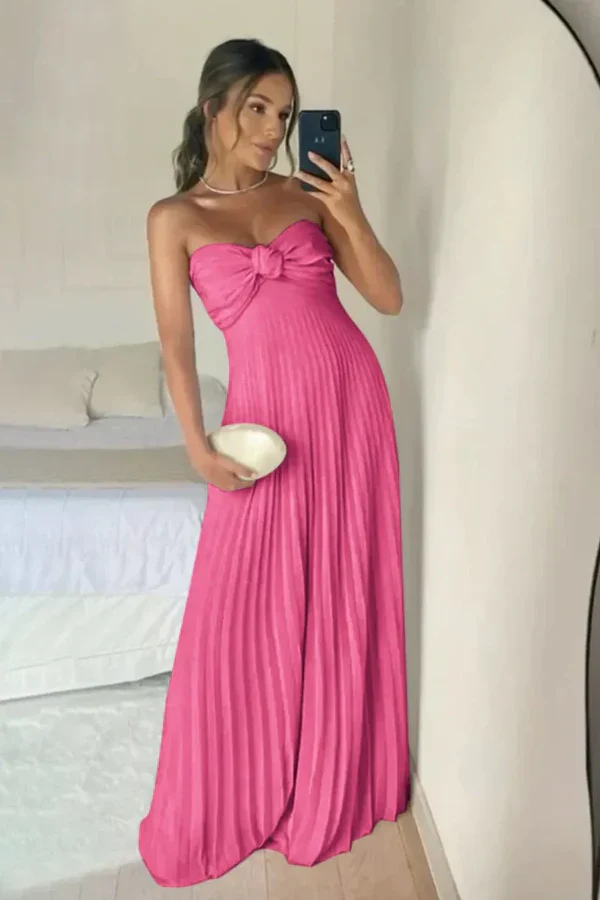 Elegant A Line Sweetheart Pink Long Prom Dress with Ruffles Evening Dresses DP255 - Deanwangkt
