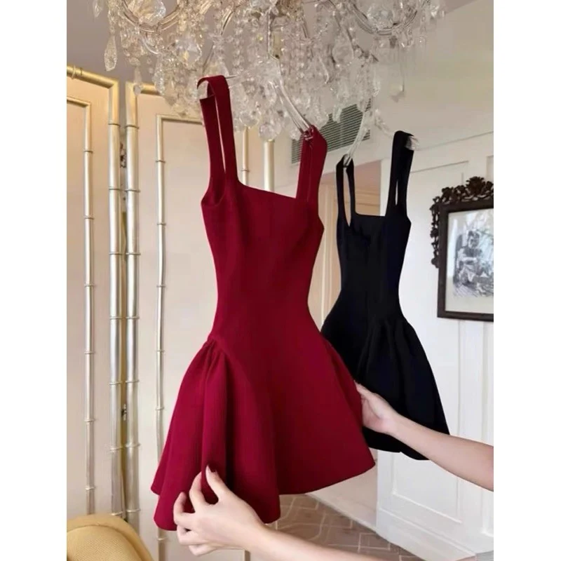 Unique A line Square Neck Red Short Homecoming Dress Summer Dance Inspo Hoco Dresses Mini Cocktail Dress DH2643 - Deanwangkt