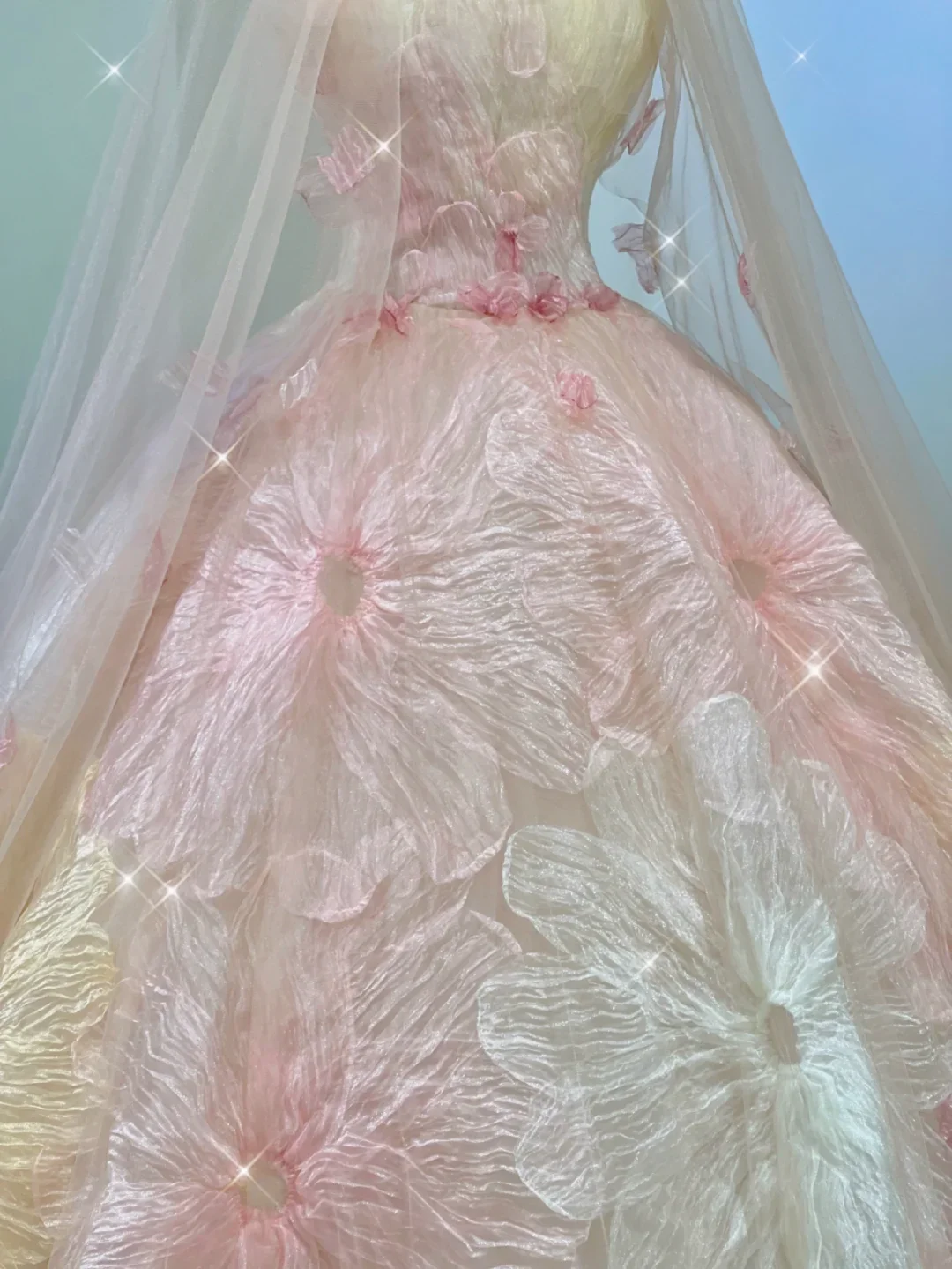 Pretty Ball Gown Strapless Pink Tulle Long Prom Dresses High School Outfits Evening Dresses DP401 - Deanwangkt