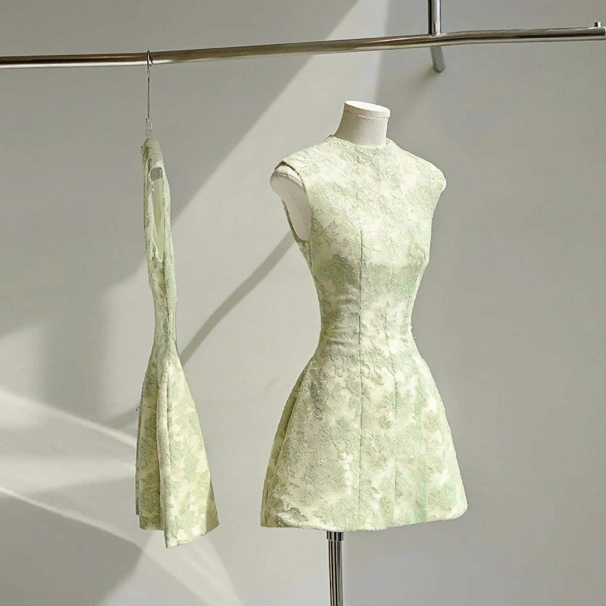 Simple A line Scoop Lace Short White Mini Formal 8th Grade Homecoming Dresses Middle School Cocktail Dress Hoco Outfits DH2634 - Deanwangkt