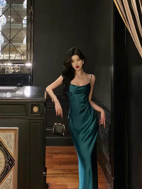 Sexy Mermaid Spaghetti Straps 21st Birthday Dress Holiday Party Birthday Outfits For Women DP0175 - Deanwangkt