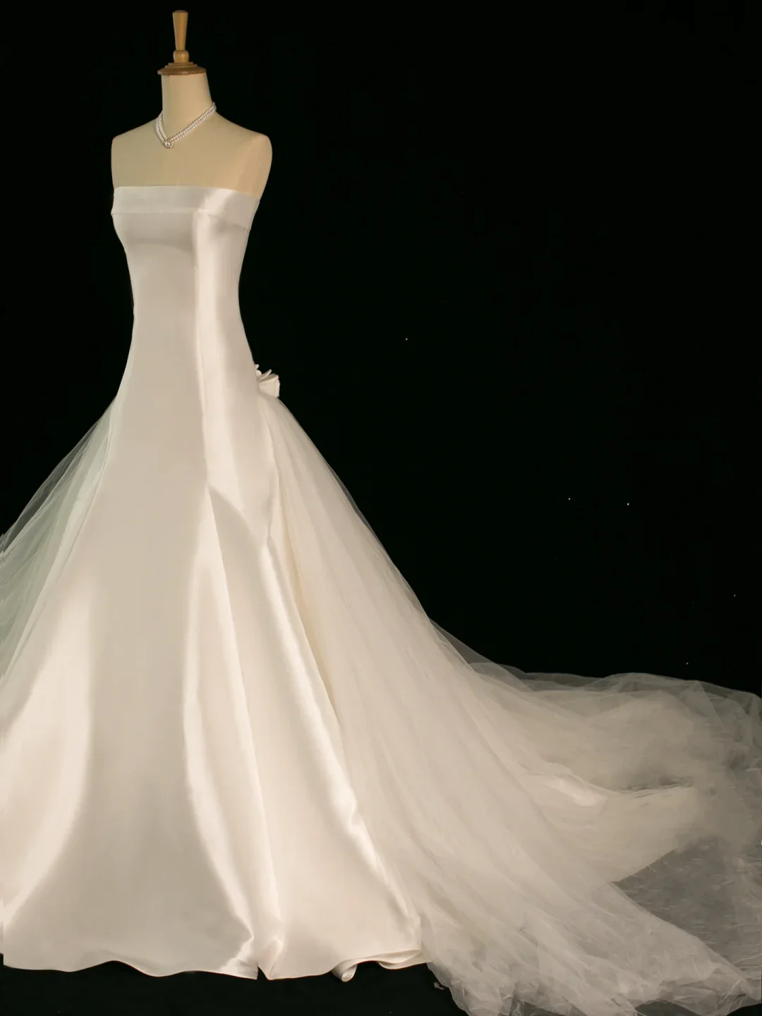 Pretty Wedding Dress Mermaid Strapless Ivory Sleeveless Satin Long Vintage Wedding Dresses Bridal Gowns Brides Gown DH355 - Deanwangkt