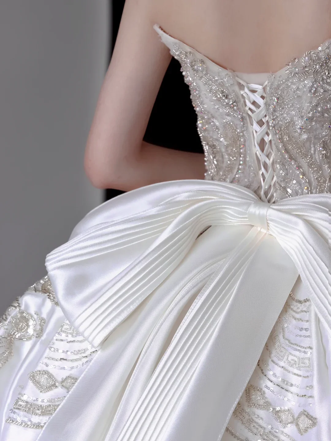 Unique Bridal Gown Ball Gown Sweetheart White Lace Wedding Dresses Bridal Gowns DP663 - Deanwangkt