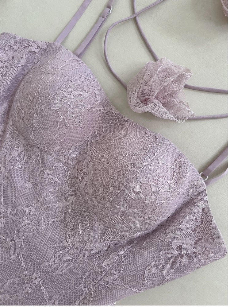 Trendy A line Spaghetti Straps Lilac Lace Sleeveless Formal Short 8th Grade Homecoming Dress Summer Middle School Hoco Dresses Cocktail Dress Birthday Outfits W947 - Deanwangkt