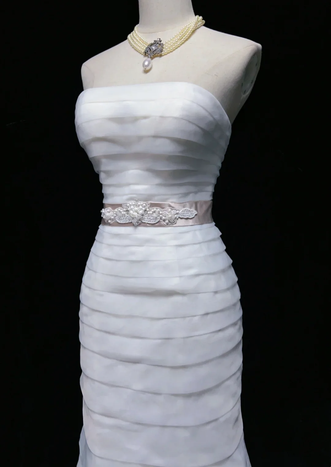 Classic Bridal Gown Mermaid Strapless Satin Long White Wedding Dresses Elegant Bridal Gowns DH645 - Deanwangkt