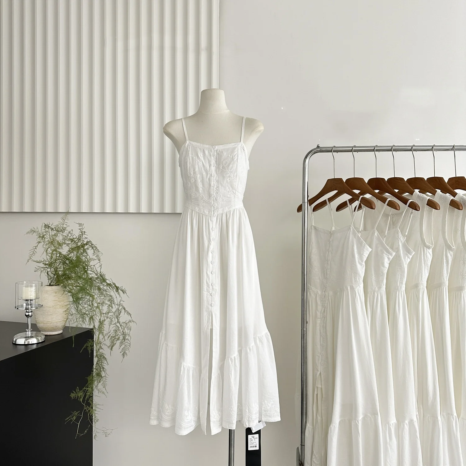 Sexy A line Spaghetti Straps Floral Summer Dress Holiday Party Outfits For Women DP0081 - Deanwangkt