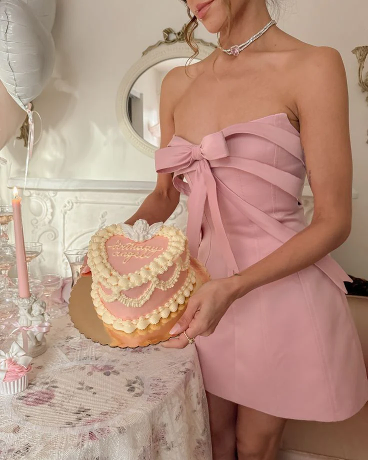 Pretty A line Sweetheart Pink Formal Homecoming Dresses Short 21st Birthday Outfits Graduation Dress Mini Cocktail Dresses DH2285 - Deanwangkt