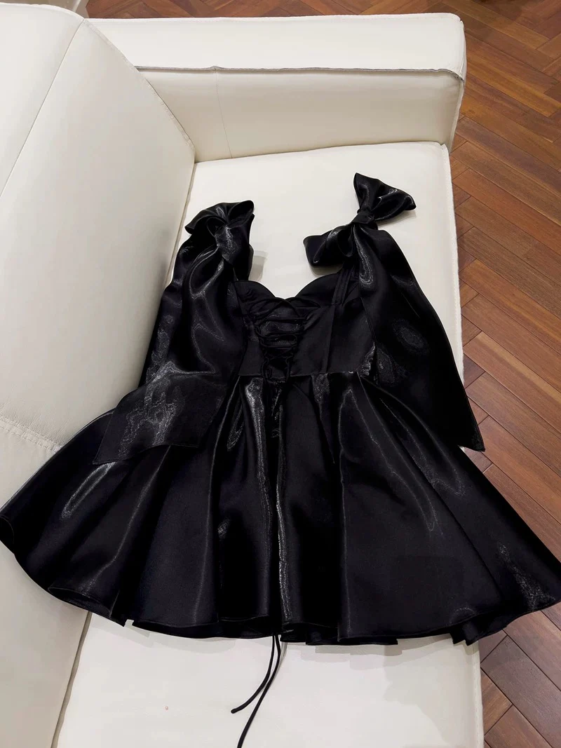 Sexy A Line Spaghetti Straps Sleeveless Formal Short 8th Grade Homecoming Dress Summer Middle School Hoco Dresses Birthday Outfits W978 - Deanwangkt