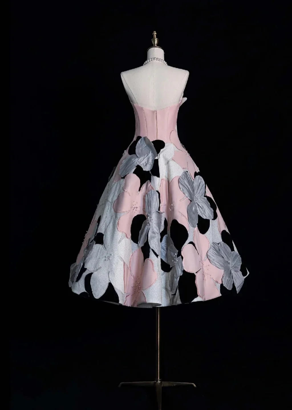 Fairy Chicken Heart A-Line Short Prom Dress with Appliqué, Pink Birthday Dress DP3789 - Deanwangkt