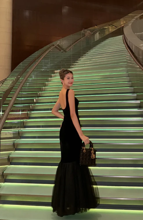 Elegant Straps Mermaid Black Long Prom Dresses Tulle Black Evening Dresses DP3975 - Deanwangkt