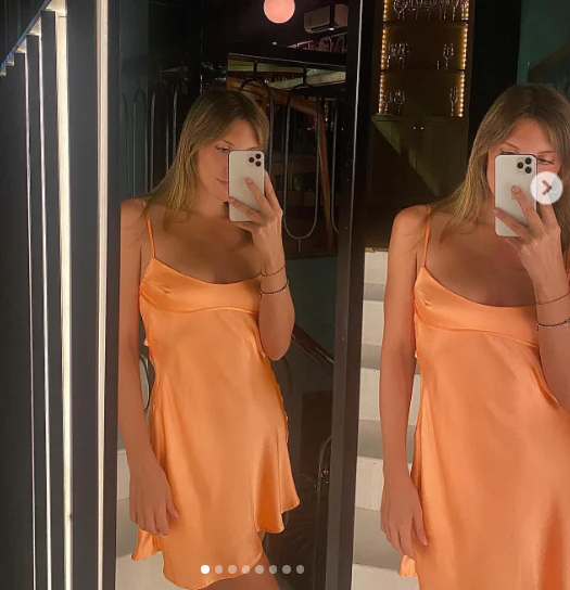 Simple Sheath Straps Orange Short Homecoming Dress Summer Hoco Dresses Cocktail Dress Birthday Outfits DP2099 - Deanwangkt