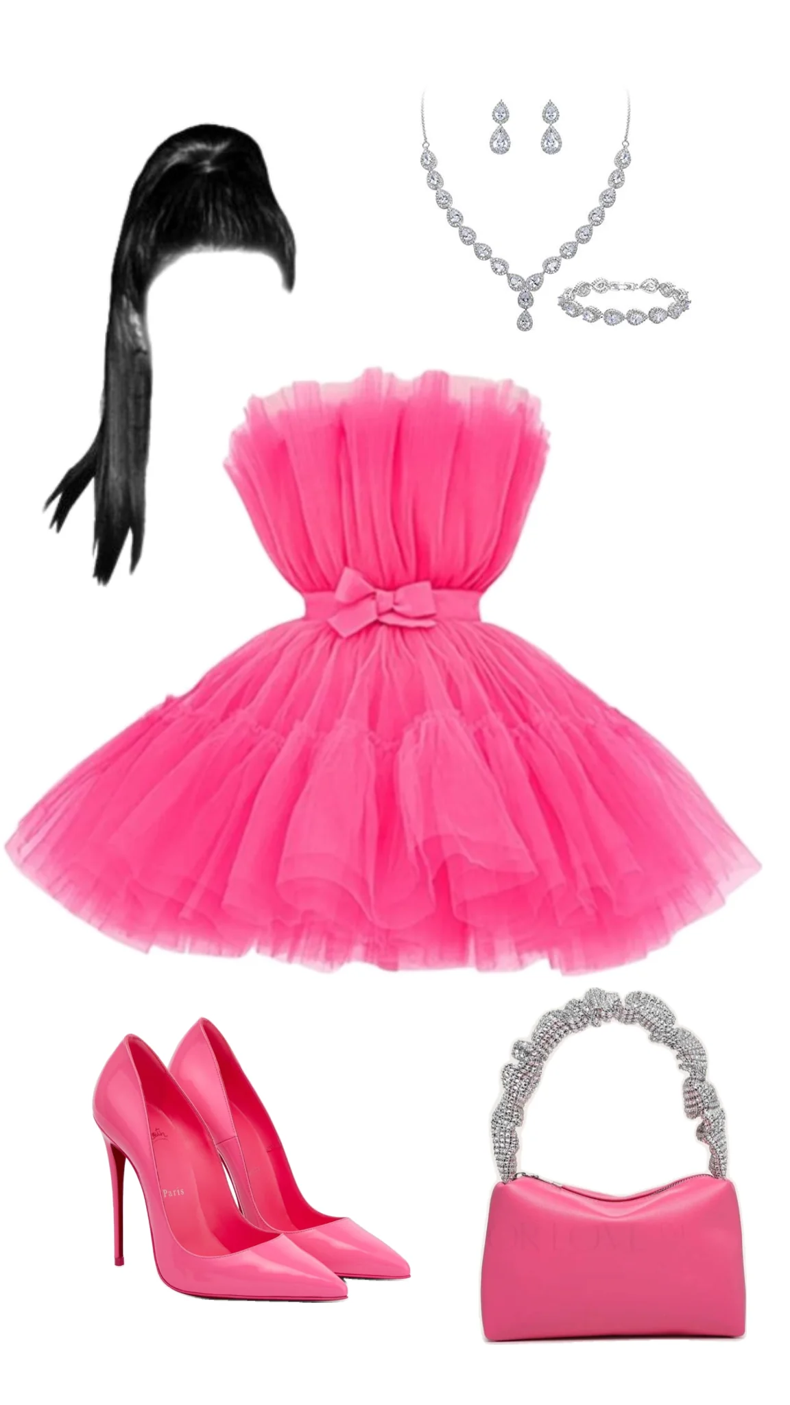 Cute Ball Gown Strapless Pink Tulle Short Formal 8th Grade Homecoming Dresses Middle School Cocktail Dress Hoco Outfits DH2619 - Deanwangkt