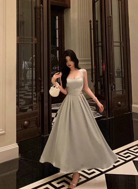 Pretty A Line Straps Satin 18th Birthday Dress Party Outfits Birthday Outfits For Womens DP0170 - Deanwangkt