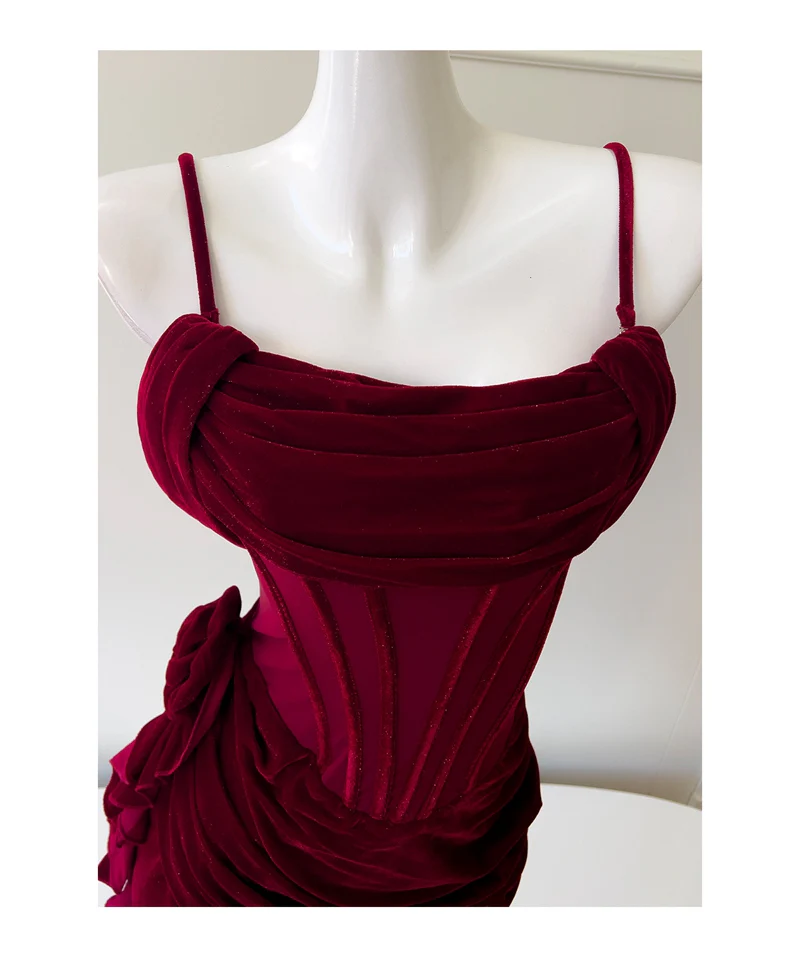 Sexy Sheath Spaghetti Straps Burgundy Short Homecoming Dresses Summer Hoco Dresses Cocktail Dress Birthday Outfits DP2294 - Deanwangkt