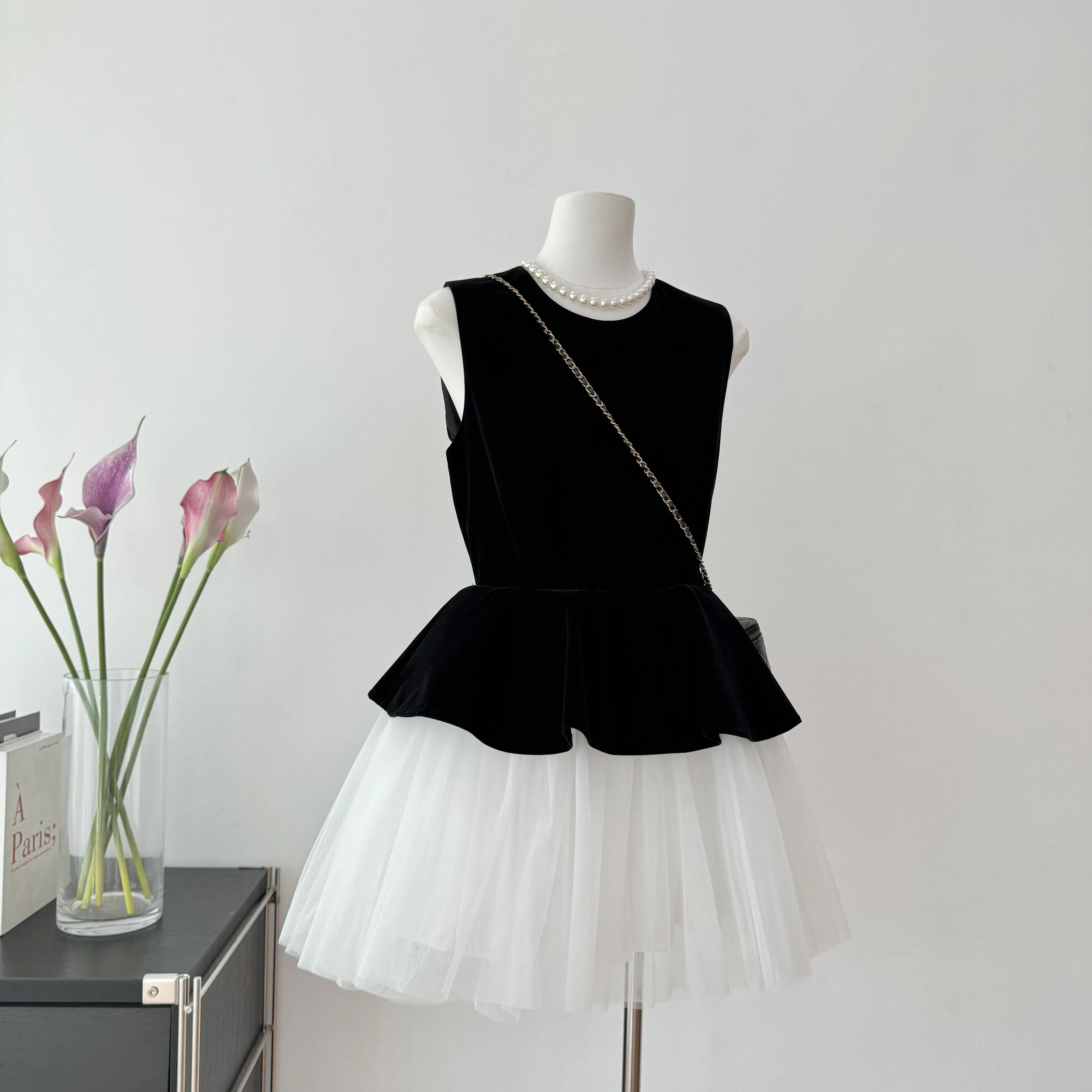 Sexy A line Jewel Neckline Black Short Summer Dress Holiday Party Outfits For Women DP0117 - Deanwangkt