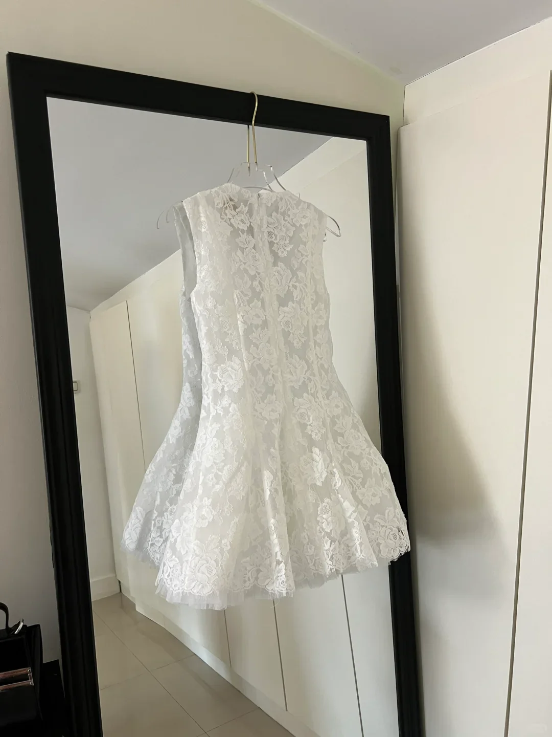 Cute A line Scoop Neck White Lace Formal Short 8th Grade Homecoming Dress Summer Middle School Hoco Dresses Birthday Outfits W994 - Deanwangkt