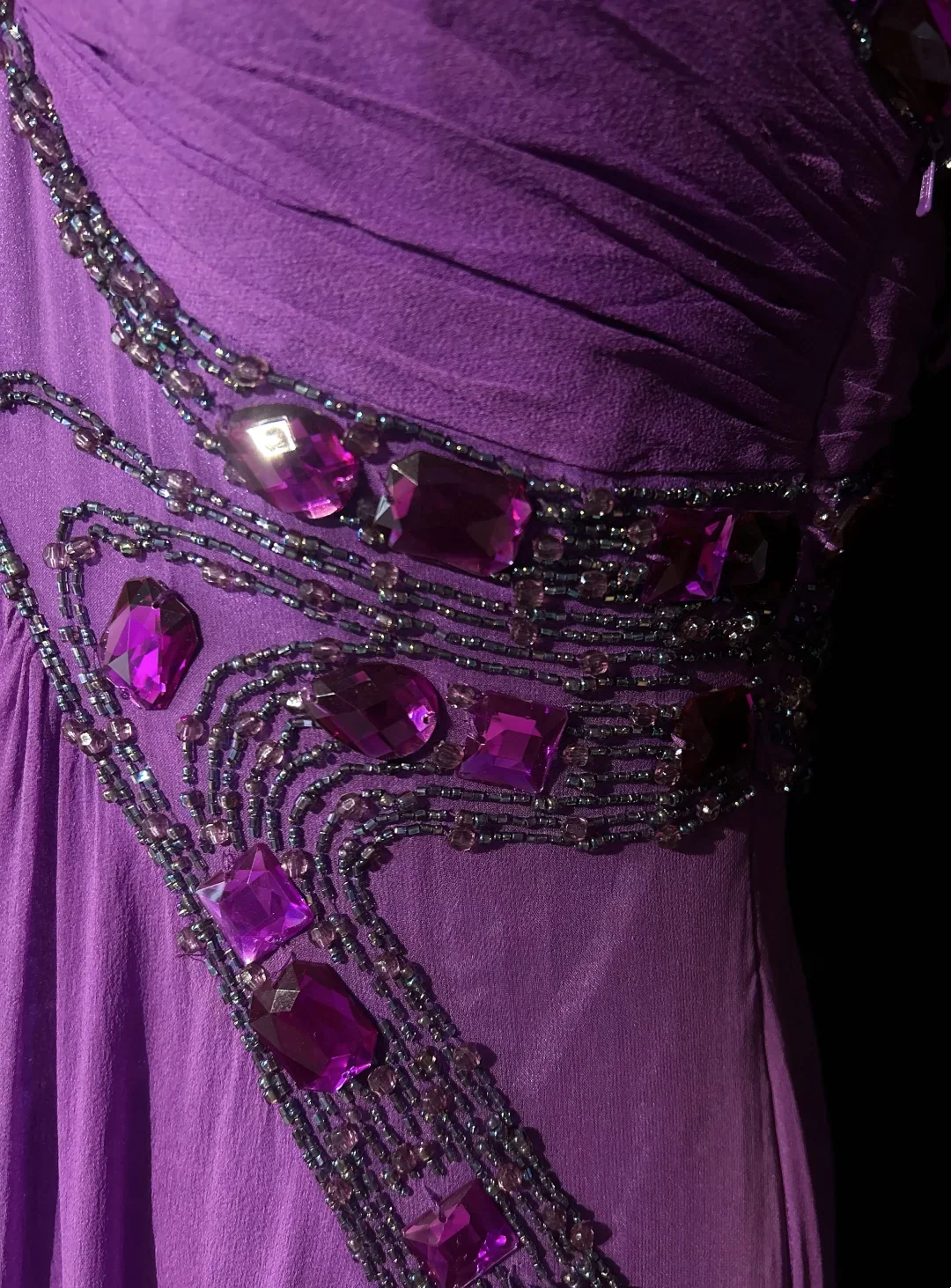 Retro A Line Halter Grape Chiffon Sleeveless With Beads Long Flowers Prom Dresses Party Dress 21st Birthday Outfits Graduation Dresses DH2658 - Deanwangkt