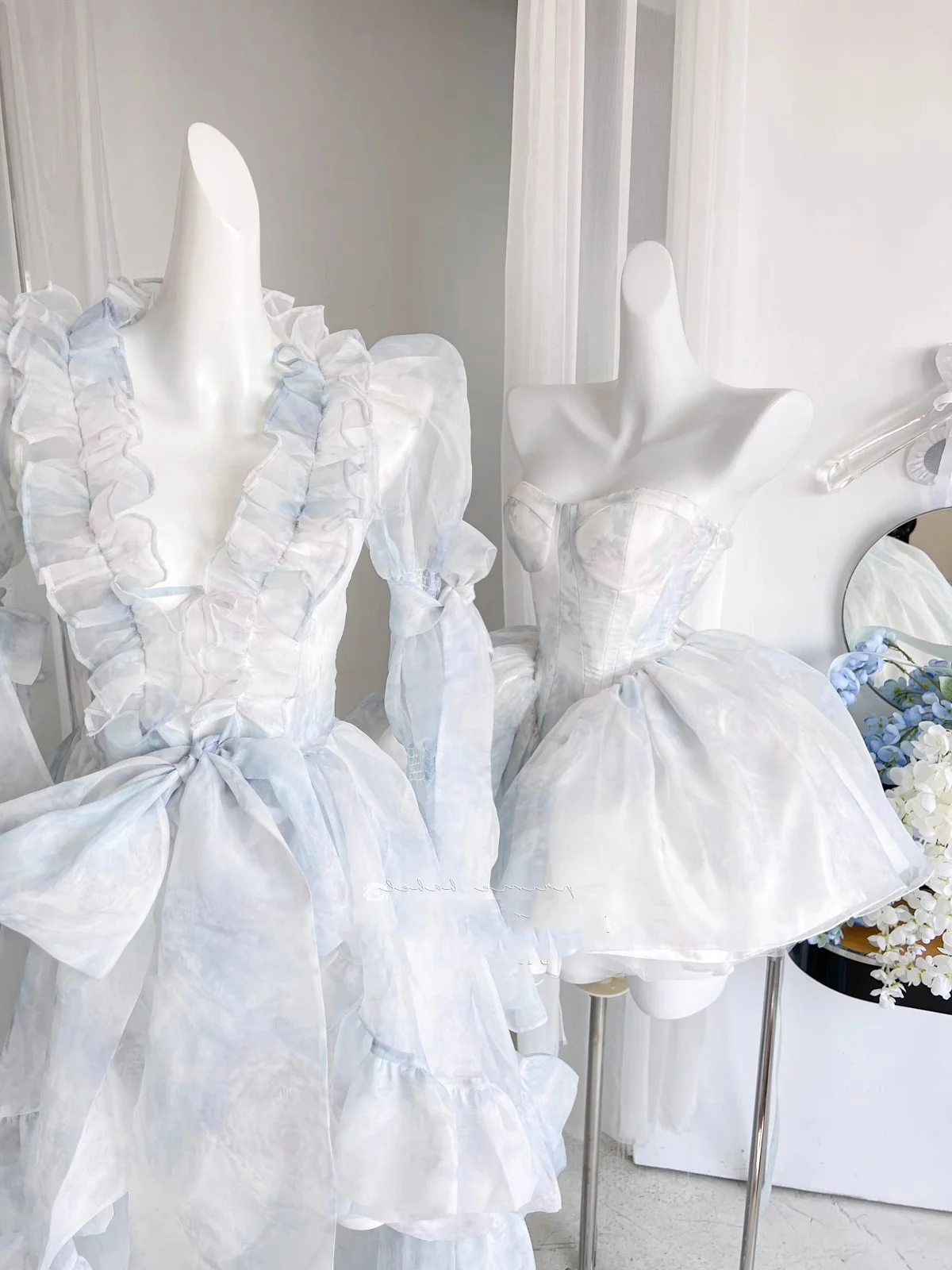 Cute Ball Gown Sweetheart Short Light Sky Blue Homecoming Dress Summer Hoco Dresses Cocktail Dress For Senior Teens D1783 - Deanwangkt