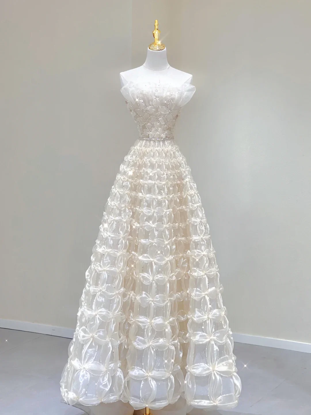 Pretty A line Strapless Long Prom Dresses Graduation Dress High School Classy Evening Dresses DP393 - Deanwangkt