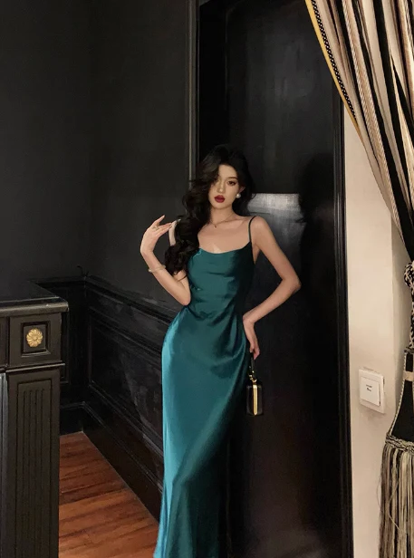 Sexy Mermaid Spaghetti Straps 21st Birthday Dress Holiday Party Birthday Outfits For Women DP0175 - Deanwangkt