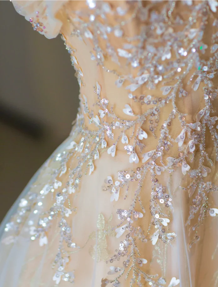 Gorgeous A Line Sweetheart Sleeveless Sequin Long Prom Dresses Graduation Dresses DP528 - Deanwangkt