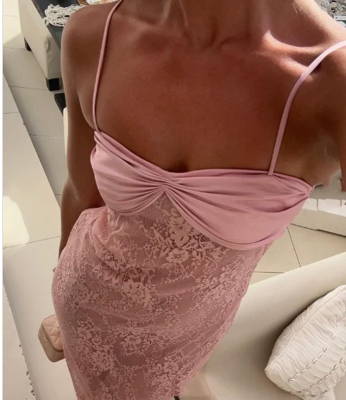 Elegant Wedding Guest Outfit Sheath Straps Pink Night Dresses Summer Wedding Guest Dresses Graduation Dresses DP750 - Deanwangkt