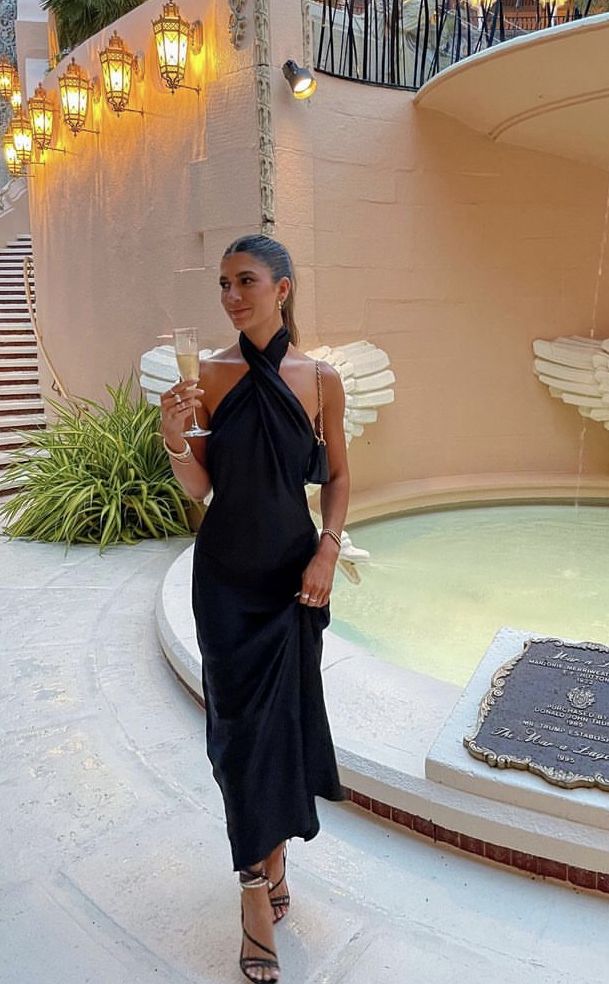 Gorgeous A line High Neckline Black Tie Prom Dresses Formal Summer Wedding Guest Dresses Wedding Guest Outfits DP765 - Deanwangkt