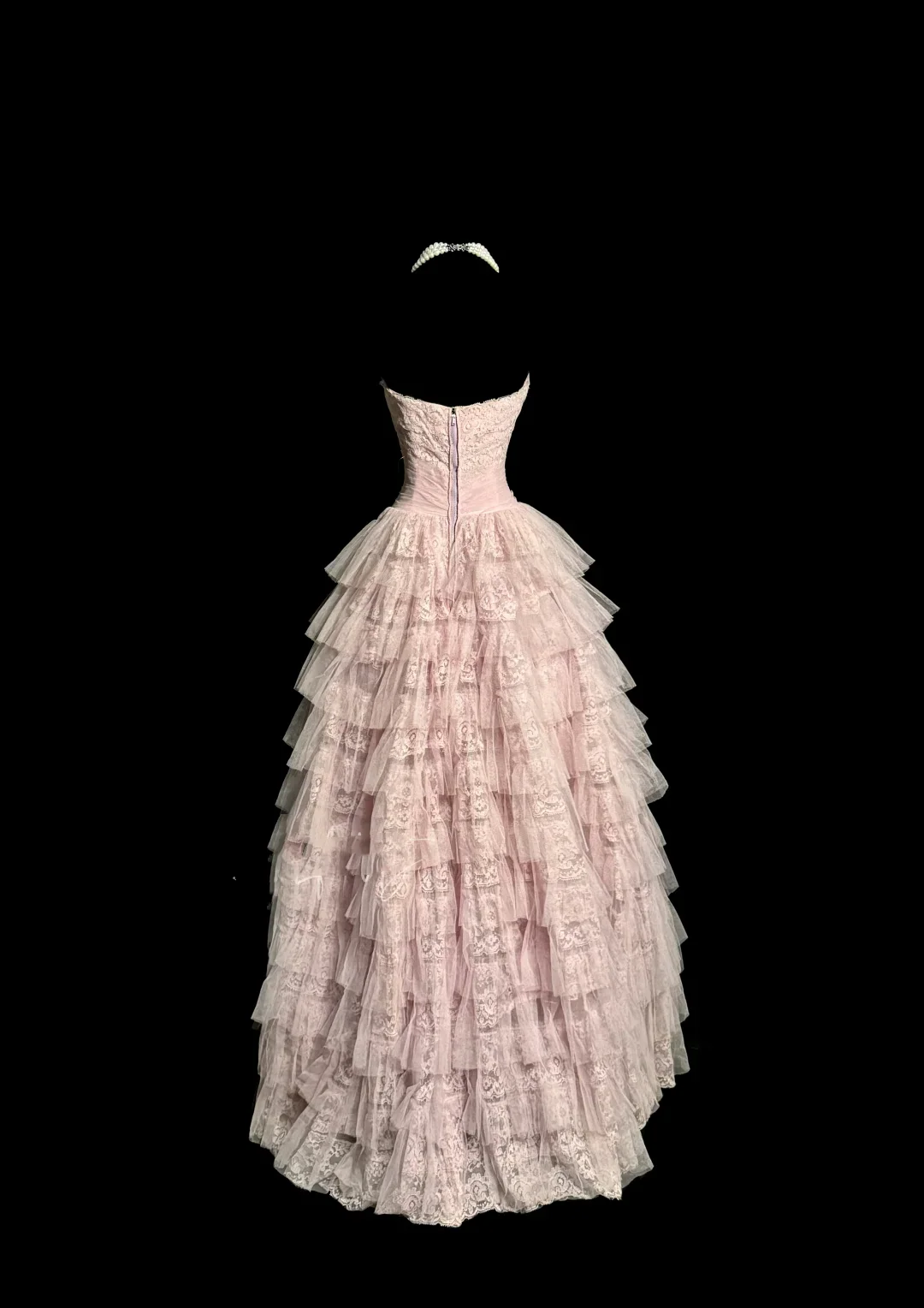 Pretty Ball Gown Strapless Tulle Light Pink Long Quinceanera Dress Formal Gowns Vestido De 15 Anos Sweet 16 Dress W839 - Deanwangkt