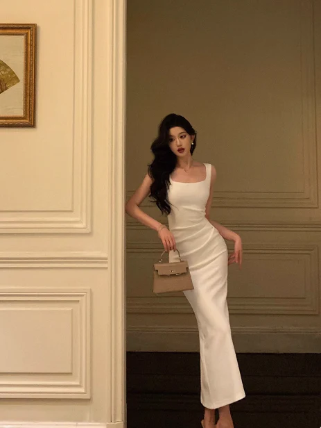 Pretty Sheath Square Neckline White 21st Birthday Dress Party Outfits Birthday Outfits For Women DP0179 - Deanwangkt