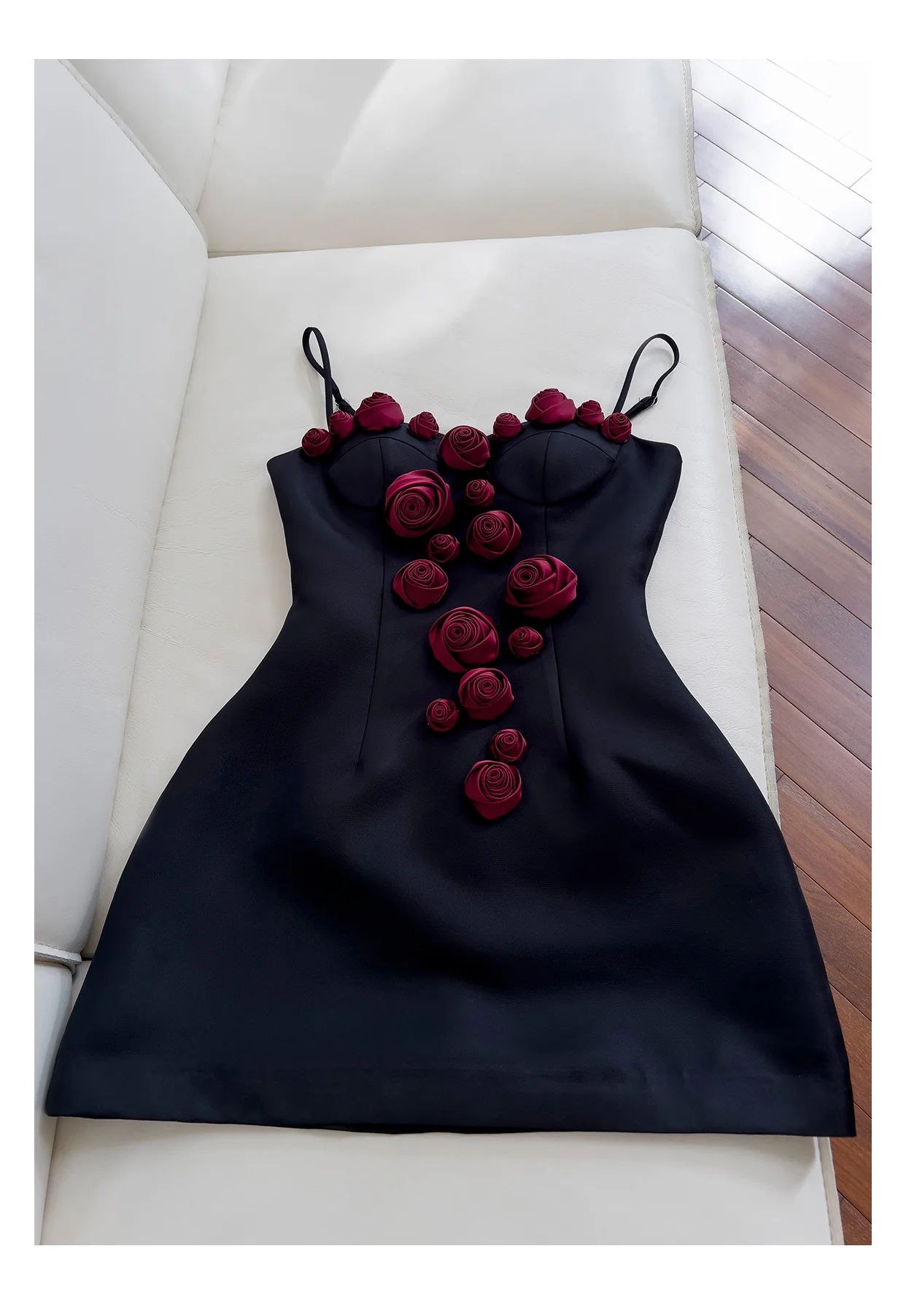 Pretty Ball Gown Spaghetti Straps Black Short Formal Homecoming Dresses Middle School Short 21st Birthday Outfits Graduation Dress Mini Cocktail Dresses DH2304 - Deanwangkt